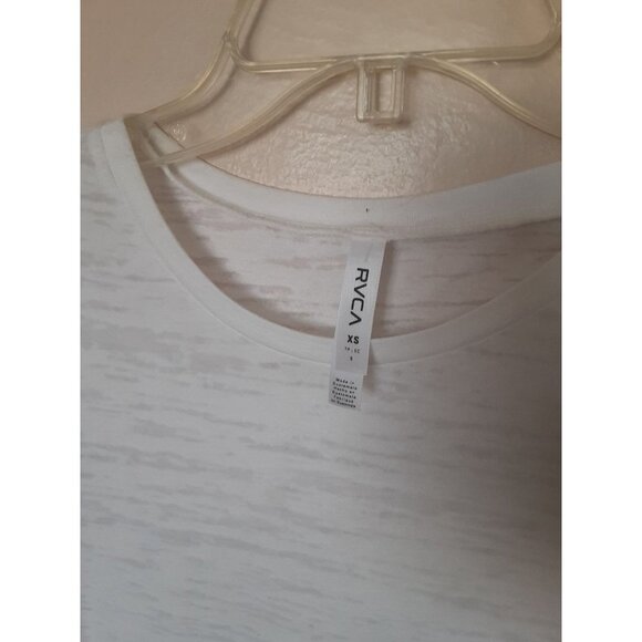 RVCA Heathered White Extra Long TShirt - Picture 3 of 6